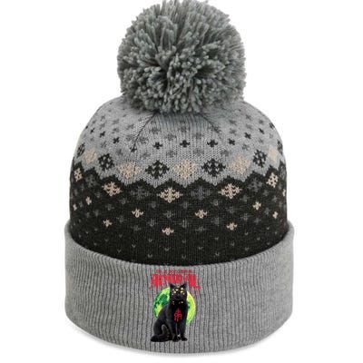 Evil Cat The Baniff Cuffed Pom Beanie