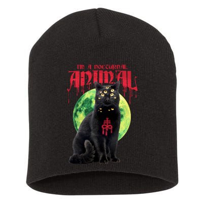 Evil Cat Short Acrylic Beanie