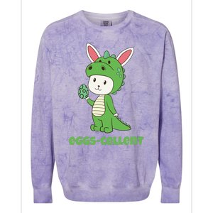 Eggs Cellent Easter T Rex Dinosaur Eggcellent Colorblast Crewneck Sweatshirt