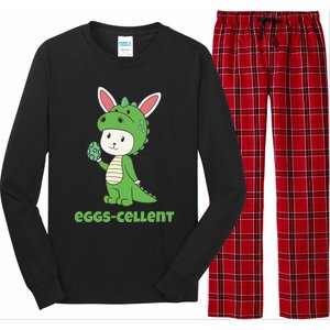 Eggs Cellent Easter T Rex Dinosaur Eggcellent Long Sleeve Pajama Set