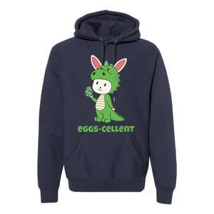 Eggs Cellent Easter T Rex Dinosaur Eggcellent Premium Hoodie