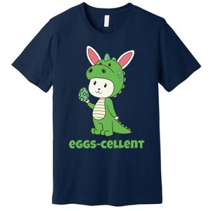 Eggs Cellent Easter T Rex Dinosaur Eggcellent Premium T-Shirt