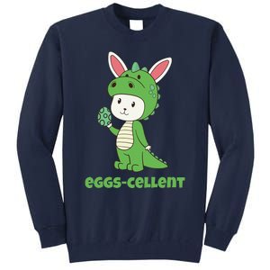 Eggs Cellent Easter T Rex Dinosaur Eggcellent Tall Sweatshirt