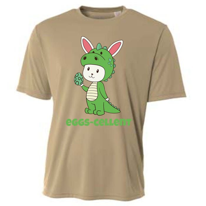 Eggs Cellent Easter T Rex Dinosaur Eggcellent Cooling Performance Crew T-Shirt