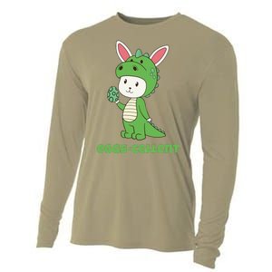 Eggs Cellent Easter T Rex Dinosaur Eggcellent Cooling Performance Long Sleeve Crew