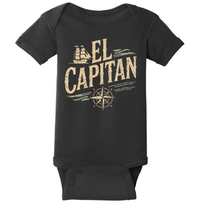 El Capitan El Capitan Captain Anchor Boat Sail Baby Bodysuit