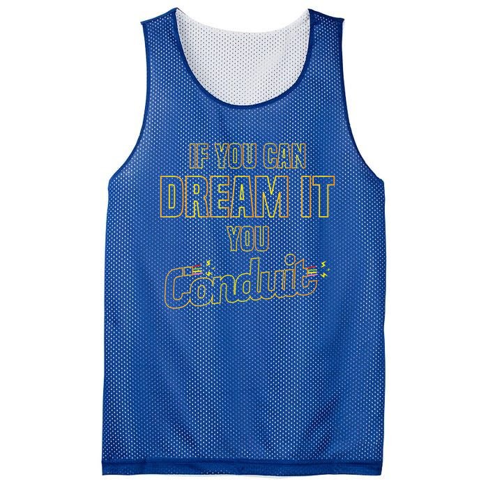 Electrician Conduit Electricity Pun Joke Funny Gift Mesh Reversible Basketball Jersey Tank