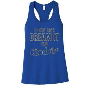 Electrician Conduit Electricity Pun Joke Funny Gift Women's Racerback Tank