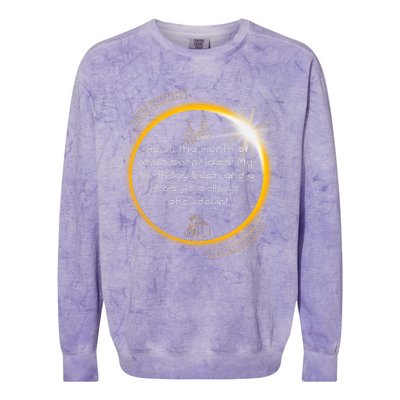 Epic Cosmic Eclipse Surprise Birthday Bash Print Colorblast Crewneck Sweatshirt