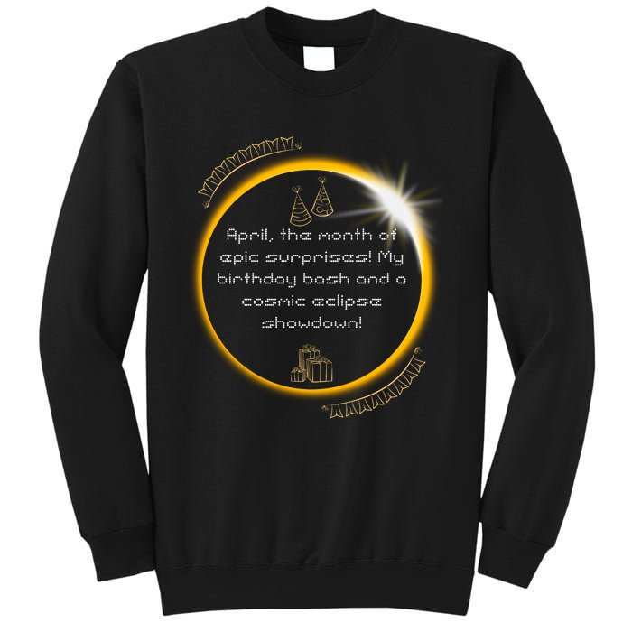 Epic Cosmic Eclipse Surprise Birthday Bash Print Sweatshirt