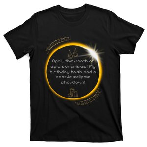 Epic Cosmic Eclipse Surprise Birthday Bash Print T-Shirt