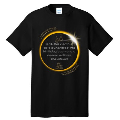 Epic Cosmic Eclipse Surprise Birthday Bash Print Tall T-Shirt