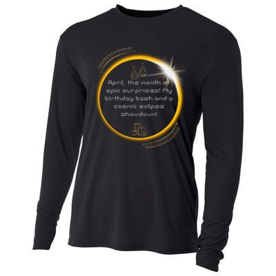 Epic Cosmic Eclipse Surprise Birthday Bash Print Cooling Performance Long Sleeve Crew