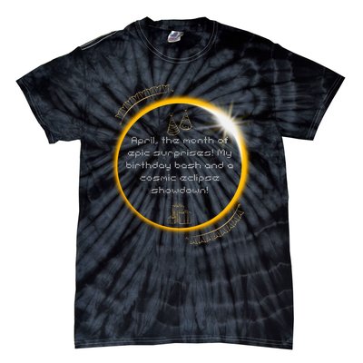 Epic Cosmic Eclipse Surprise Birthday Bash Print Tie-Dye T-Shirt