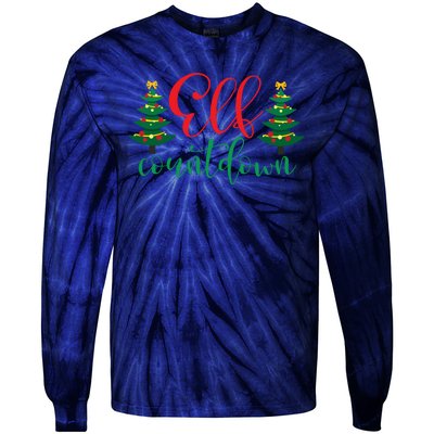 Elf Countdown Tie-Dye Long Sleeve Shirt