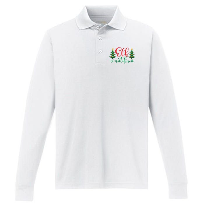 Elf Countdown Performance Long Sleeve Polo