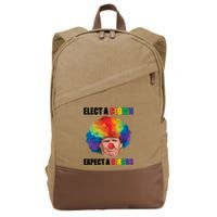Elect Clown Expect A Circus Anti Trump Cotton Canvas Backpack