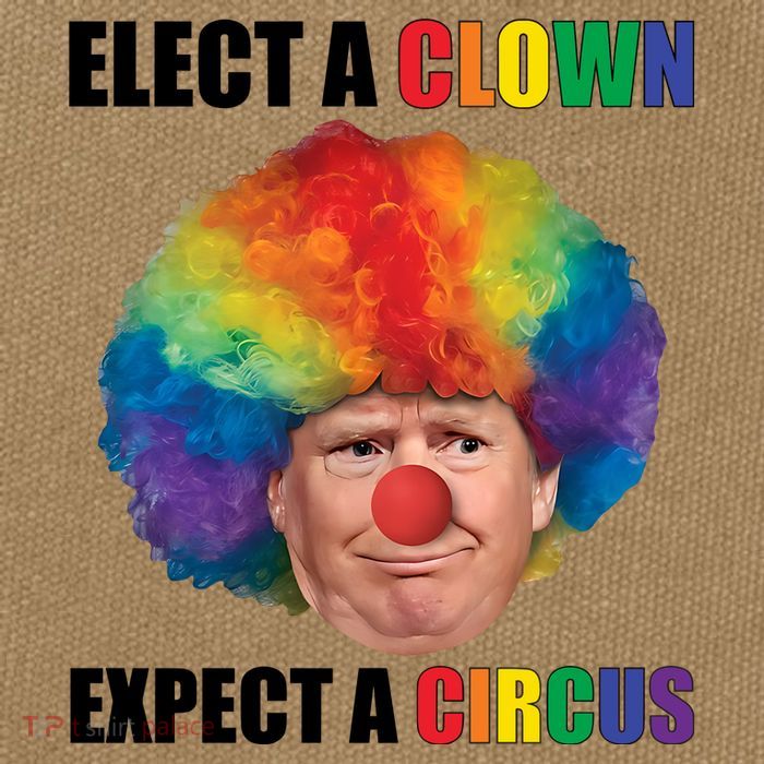 Elect Clown Expect A Circus Anti Trump Cotton Canvas Backpack