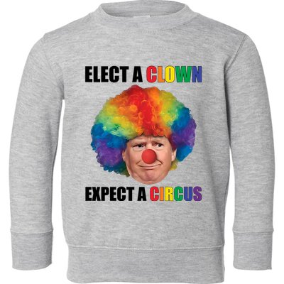 Elect Clown Expect A Circus Anti Trump Toddler Sweatshirt
