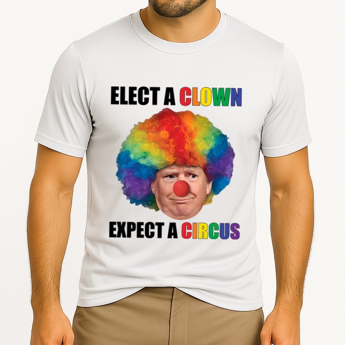 Elect Clown Expect A Circus Anti Trump Cooling Performance Crew T-Shirt