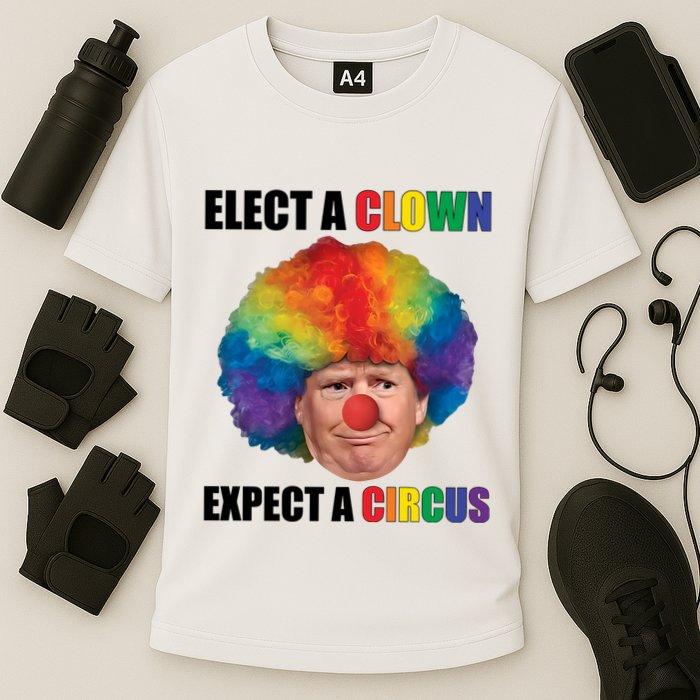 Elect Clown Expect A Circus Anti Trump Cooling Performance Crew T-Shirt