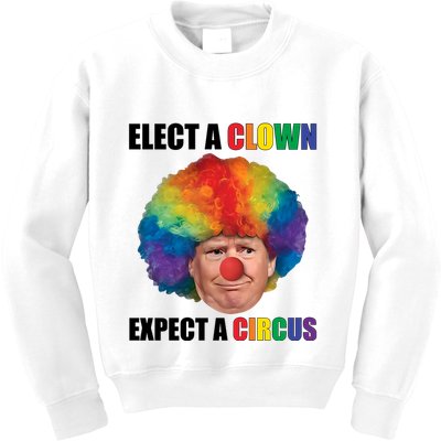 Elect Clown Expect A Circus Anti Trump Kids Sweatshirt