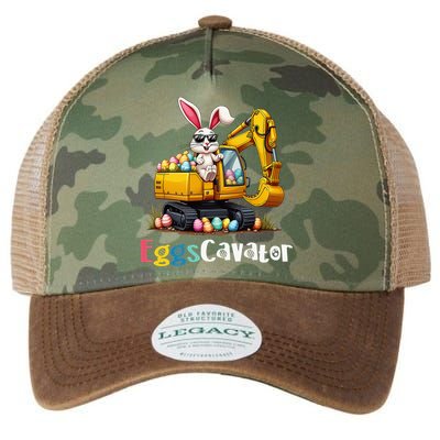 Eggs Cavator Easter Bunny Excavator Easter Legacy Tie Dye Trucker Hat