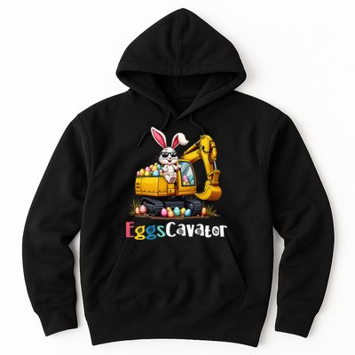 Eggs Cavator Easter Bunny Excavator Easter Hoodie