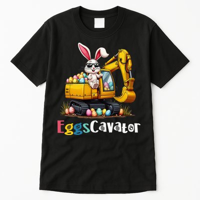 Eggs Cavator Easter Bunny Excavator Easter Tall T-Shirt
