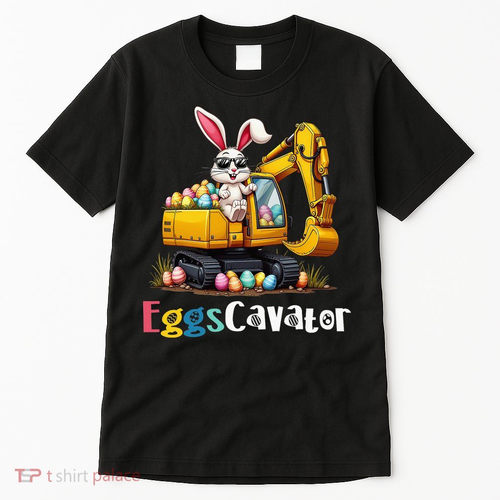 Eggs Cavator Easter Bunny Excavator Easter Tall T-Shirt