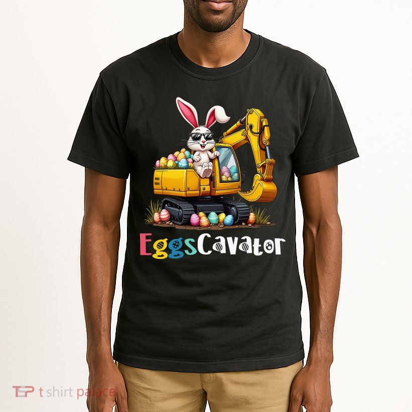 Eggs Cavator Easter Bunny Excavator Easter Tall T-Shirt