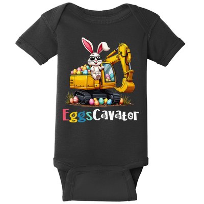 Eggs Cavator Easter Bunny Excavator Easter Baby Bodysuit