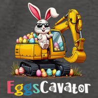 Eggs Cavator Easter Bunny Excavator Easter Vector Backpack