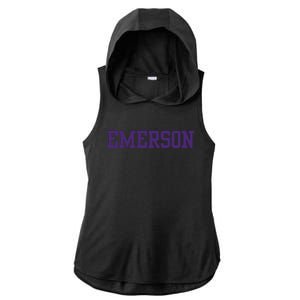 Emerson College Ladies PosiCharge Tri-Blend Wicking Draft Hoodie Tank