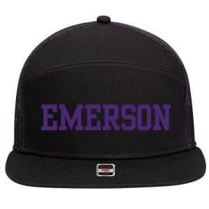 Emerson College 7 Panel Mesh Trucker Snapback Hat