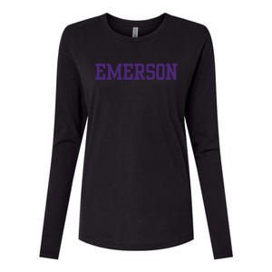 Emerson College Womens Cotton Relaxed Long Sleeve T-Shirt