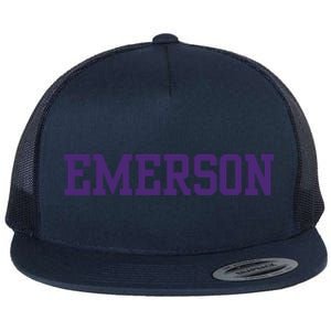 Emerson College Flat Bill Trucker Hat