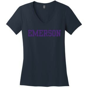 Emerson College Women's V-Neck T-Shirt