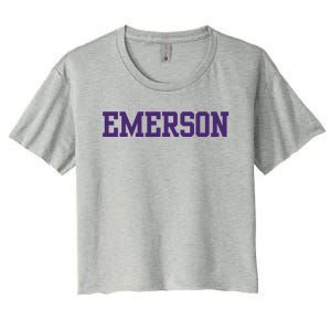 Emerson College Women's Crop Top Tee