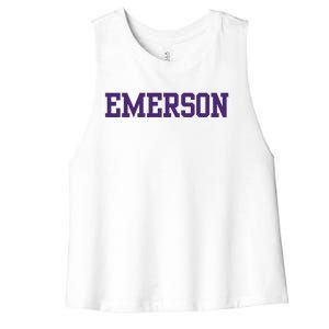 Emerson College Women's Racerback Cropped Tank