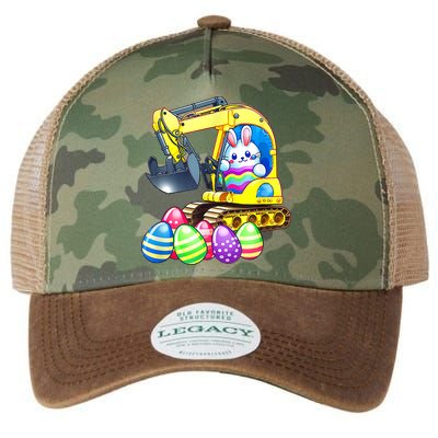 Eggs Cavator Easter Bunny Rabbit Excavator Legacy Tie Dye Trucker Hat