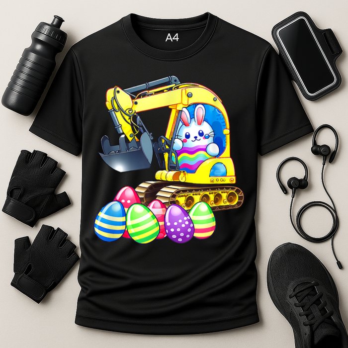 Eggs Cavator Easter Bunny Rabbit Excavator Performance Shirt
