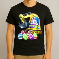 Eggs Cavator Easter Bunny Rabbit Excavator T-Shirt