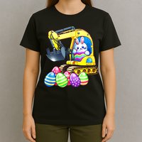 Eggs Cavator Easter Bunny Rabbit Excavator T-Shirt