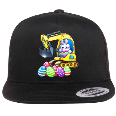 Eggs Cavator Easter Bunny Rabbit Excavator Flatbill Hat