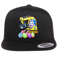 Eggs Cavator Easter Bunny Rabbit Excavator Flatbill Hat