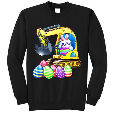 Eggs Cavator Easter Bunny Rabbit Excavator Tall Sweatshirt