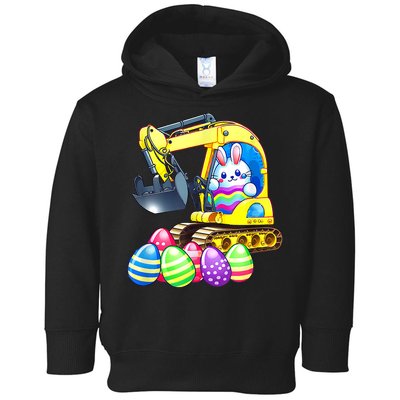 Eggs Cavator Easter Bunny Rabbit Excavator Toddler Hoodie