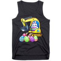 Eggs Cavator Easter Bunny Rabbit Excavator Tank Top