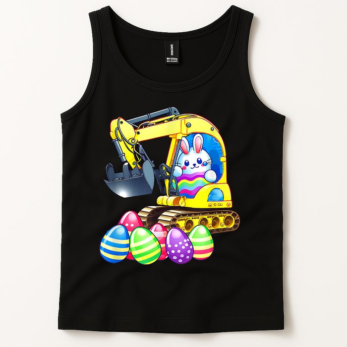 Eggs Cavator Easter Bunny Rabbit Excavator Tank Top